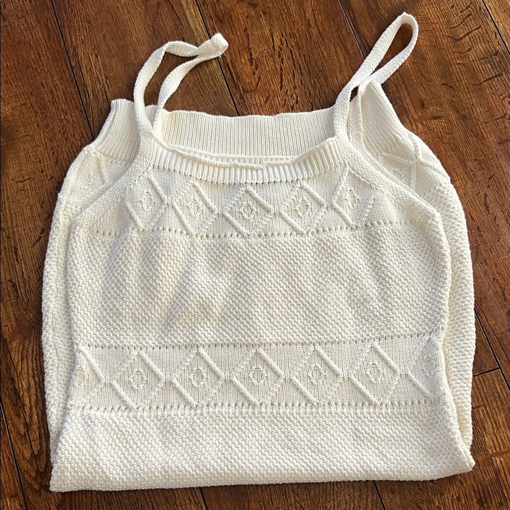 Hello Molly Cream Knit Women's Top